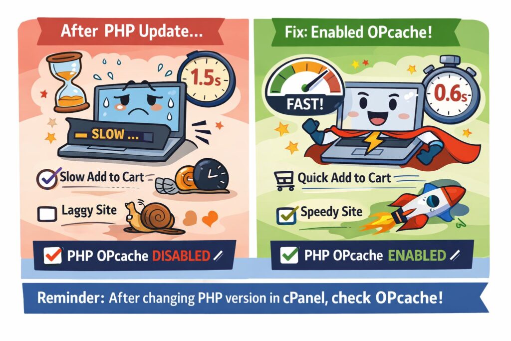WooCommerce slow after PHP update